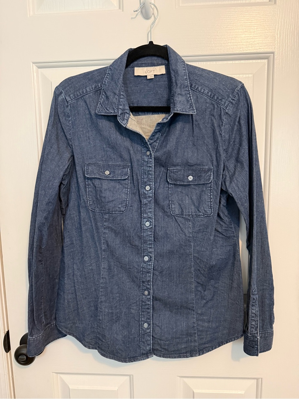 LOFT Fitted Chambray Shirt